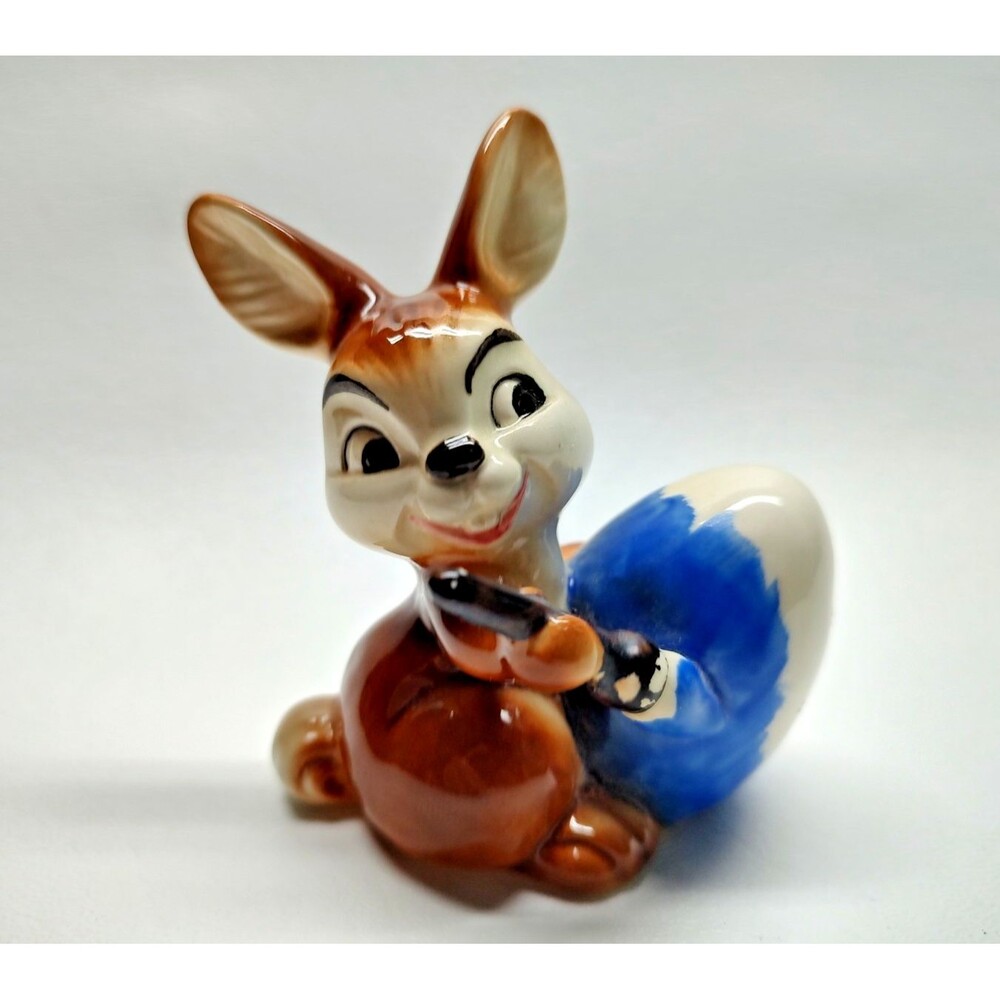 Vintage Goebel Porcelain Easter Bunny Rabbit Egg Painter W Germany Signed 3.5" T